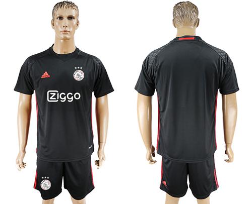 Ajax Blank Black Goalkeeper Soccer Club Jersey